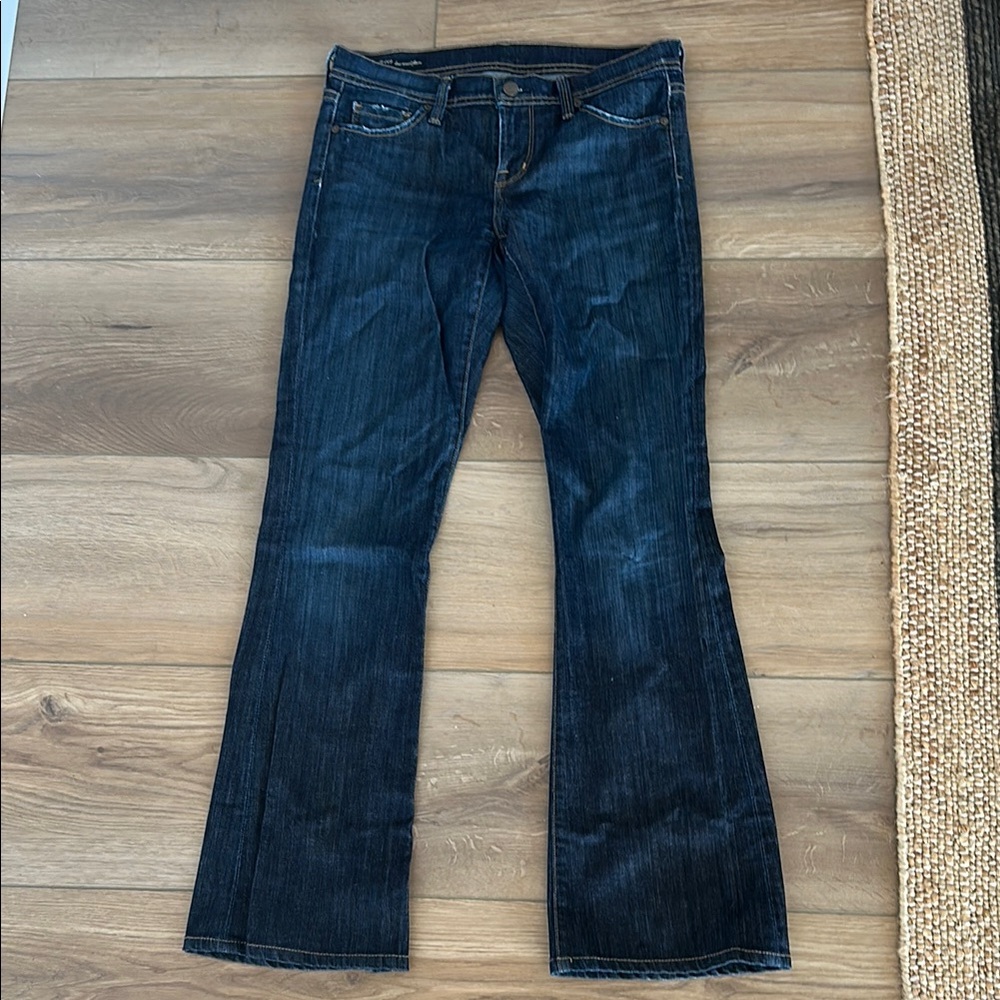 Citizens Of Humanity Indigo Flare Wide Leg Jeans